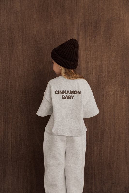Grey Marle Puff Oversized Tee