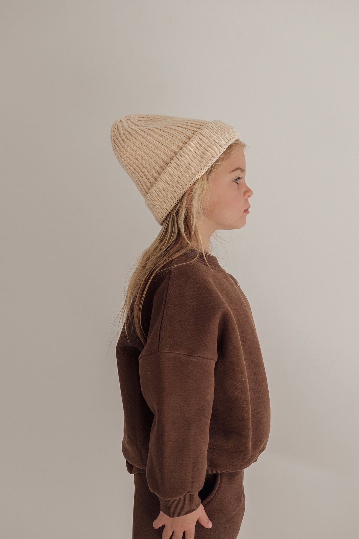 Knit Beanie - Cream