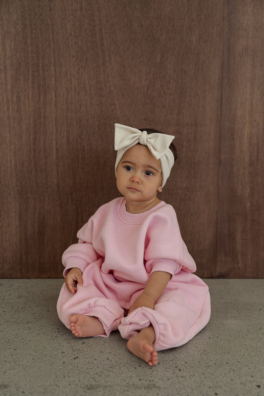 Beige Stretch Bow