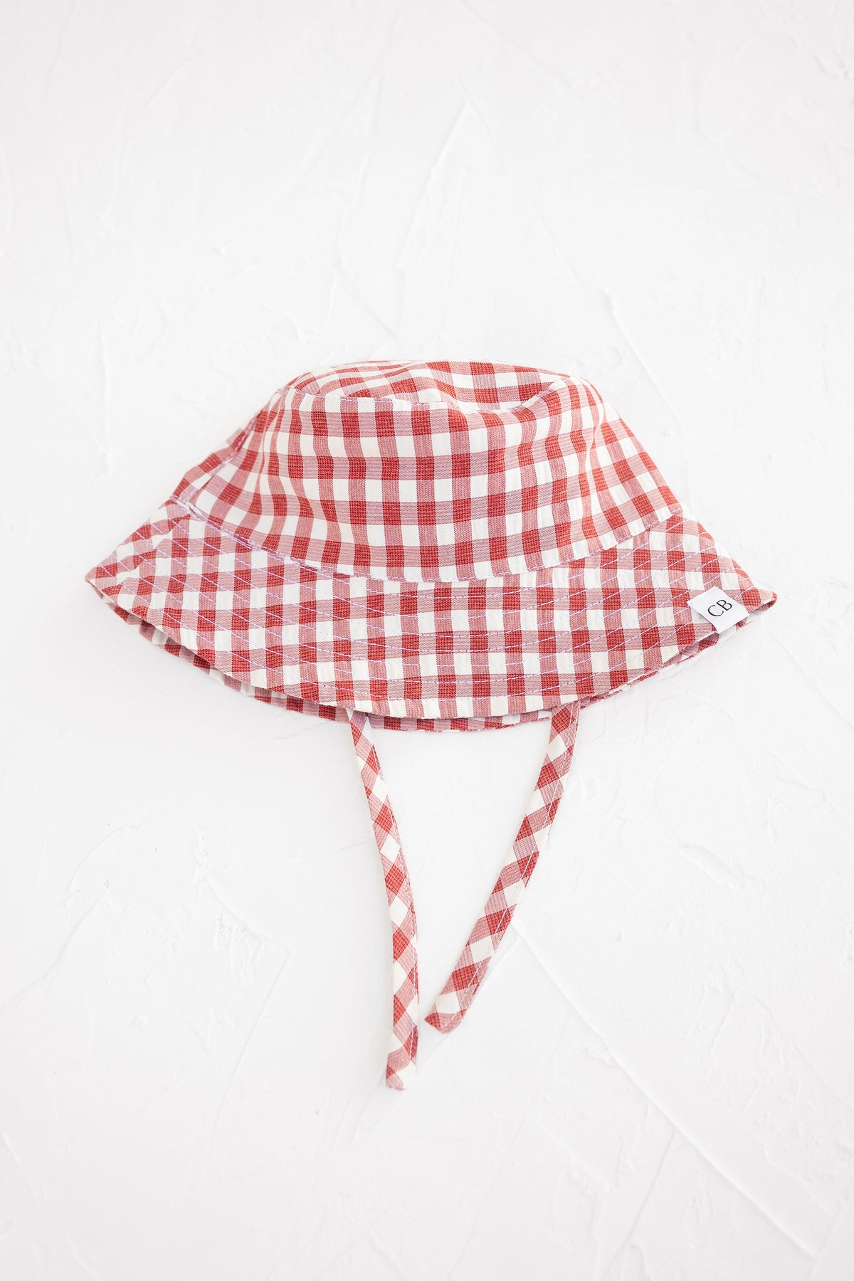 Gingham Bucket Hat - Crimson