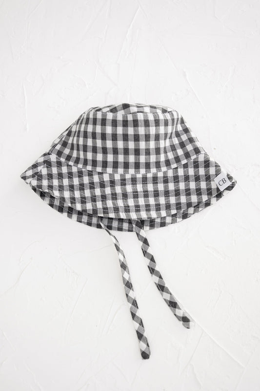 Gingham Bucket Hat - Black