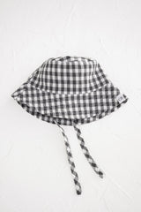 Gingham Bucket Hat - Black