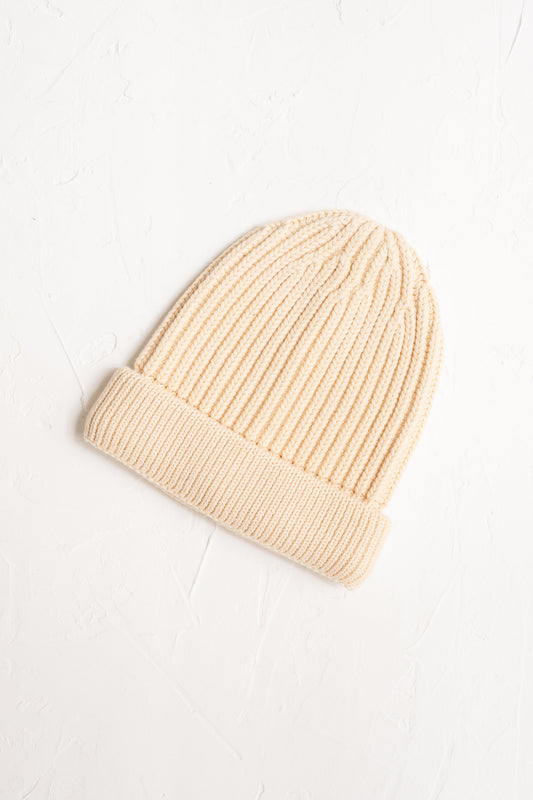 Knit Beanie - Cream