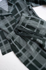 Plaid Long Pyjamas - Green