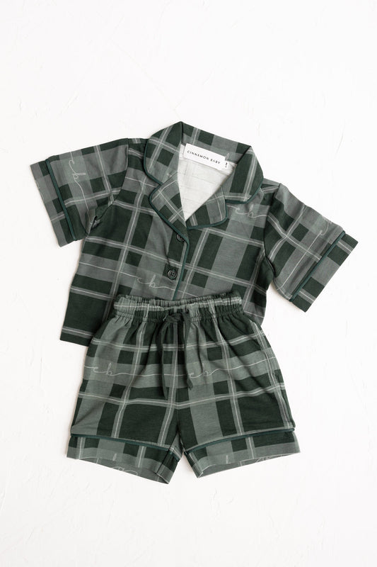 Plaid Short Pyjamas - Green