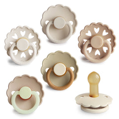FRIGG Natural Rubber Pacifier 6-Pack