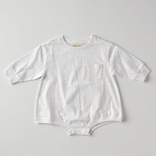 Harley Pocket Romper in Heather Grey