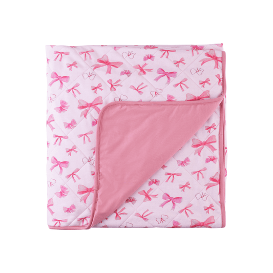 Dream Toddler Blanket - Pink Bows