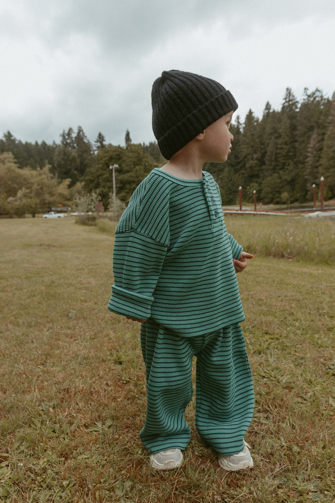 Micky Set in Thin Green Stripe