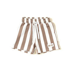 RIVIERA STRIPE SHORTS - ECRU