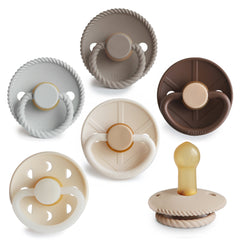 FRIGG Natural Rubber Pacifier 6-Pack