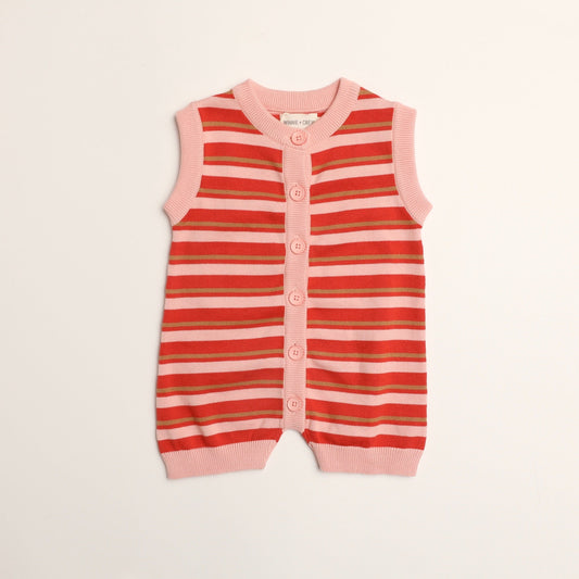 Thayer Jumpsuit in Red Blossom Stripe