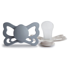 FRIGG Butterfly Anatomical Silicone Pacifier 2-Pack (6-18 Months)