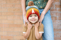 Letter Pom Pom Hat