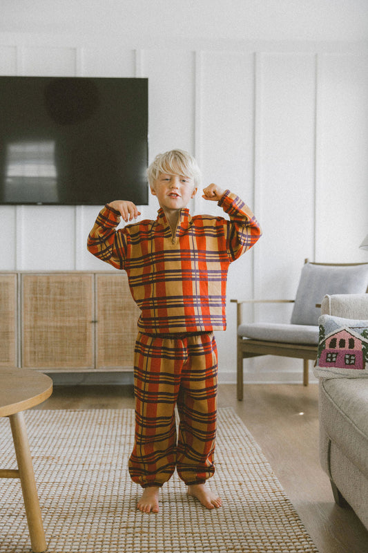 Brooks Set in Mars Red Plaid