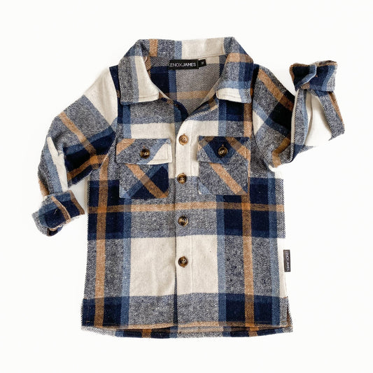 FLANNEL SHACKET - NAVY