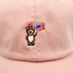 Tiny Patriotic Bear Baseball Hat