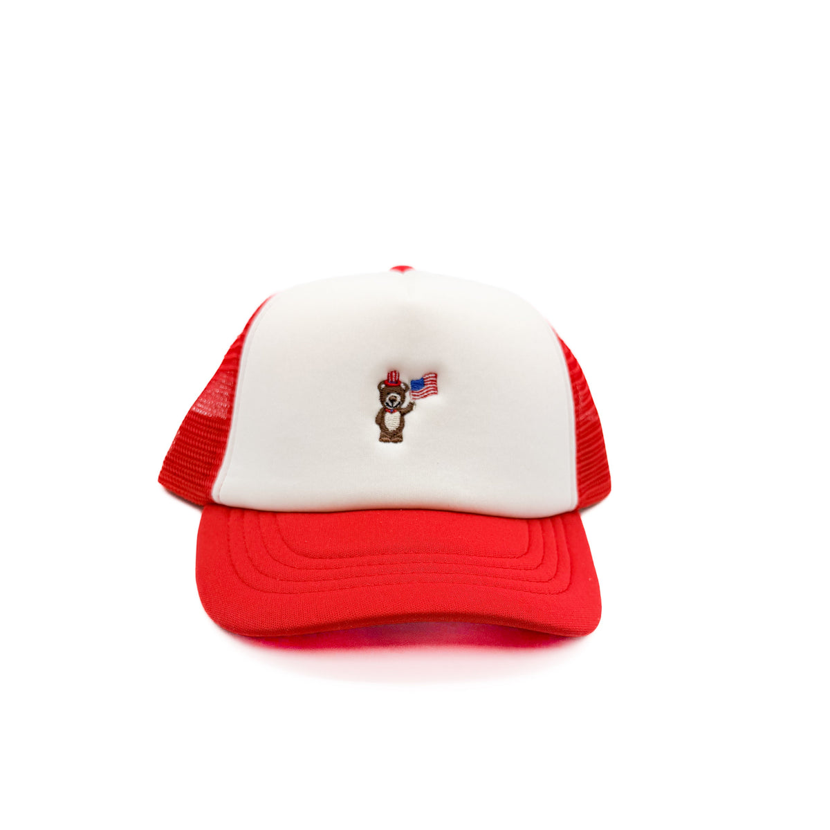 Tiny Patriotic Bear Trucker Hat