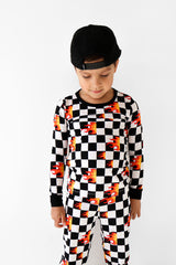 Bamboo Two Piece Set | Checker Blaze
