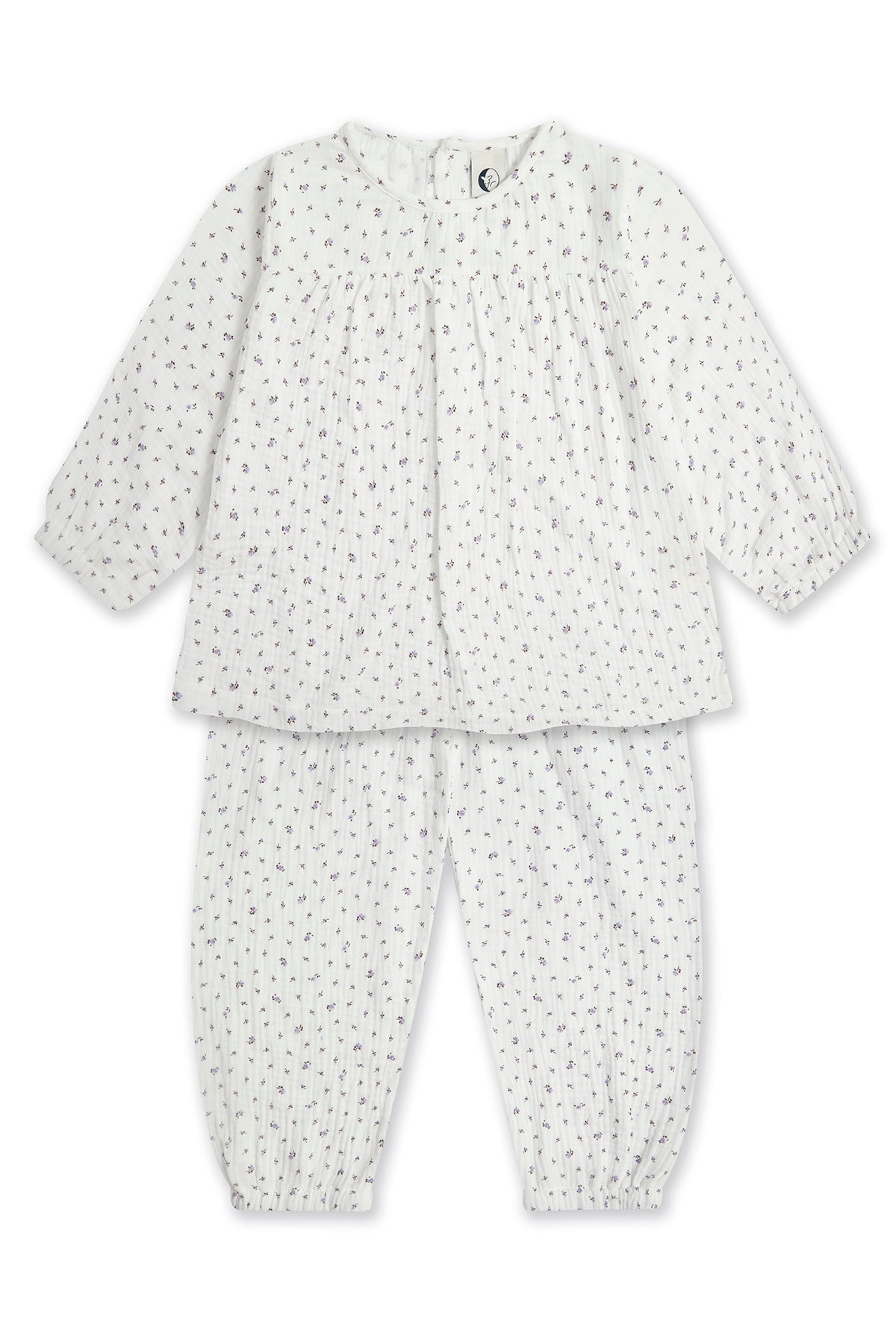 KIDS BALLOON PJ SET | LILAC FLORAL MUSLIN