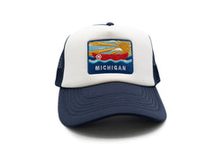 Michigan Postcard Trucker Hat