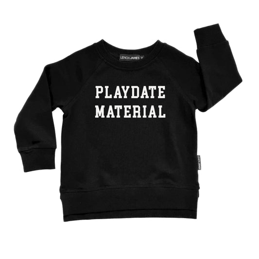 PLAYDATE MATERIAL SWEATSHIRT - BLACK
