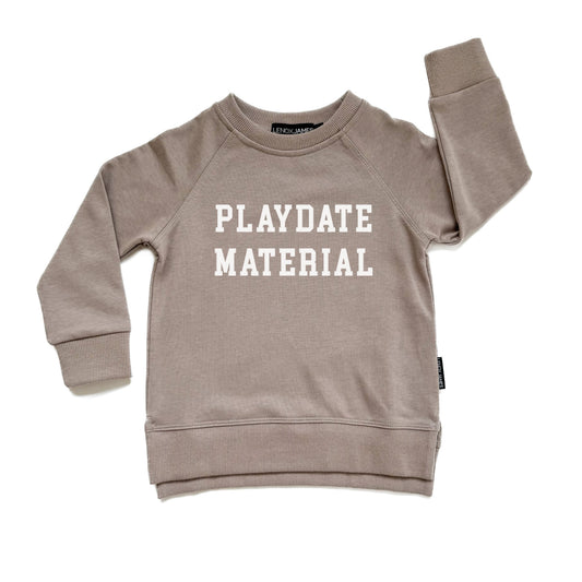 PLAYDATE MATERIAL SWEATSHIRT - TAUPE