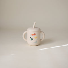 Silicone Training Cup + Straw