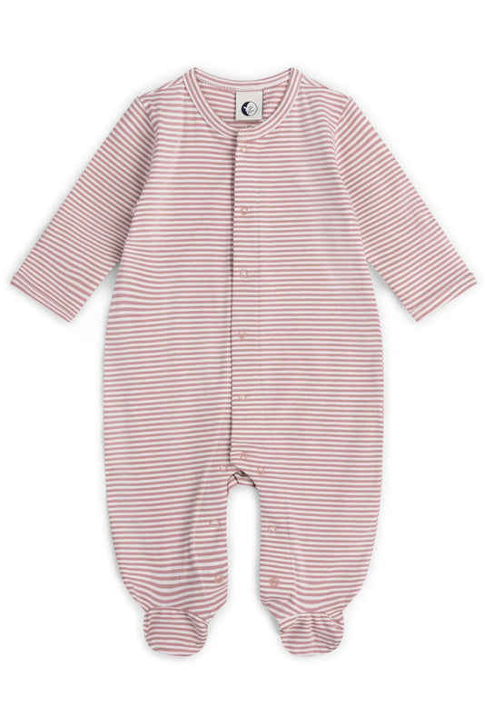 BABY SLEEPSUIT | ROSE STRIPE