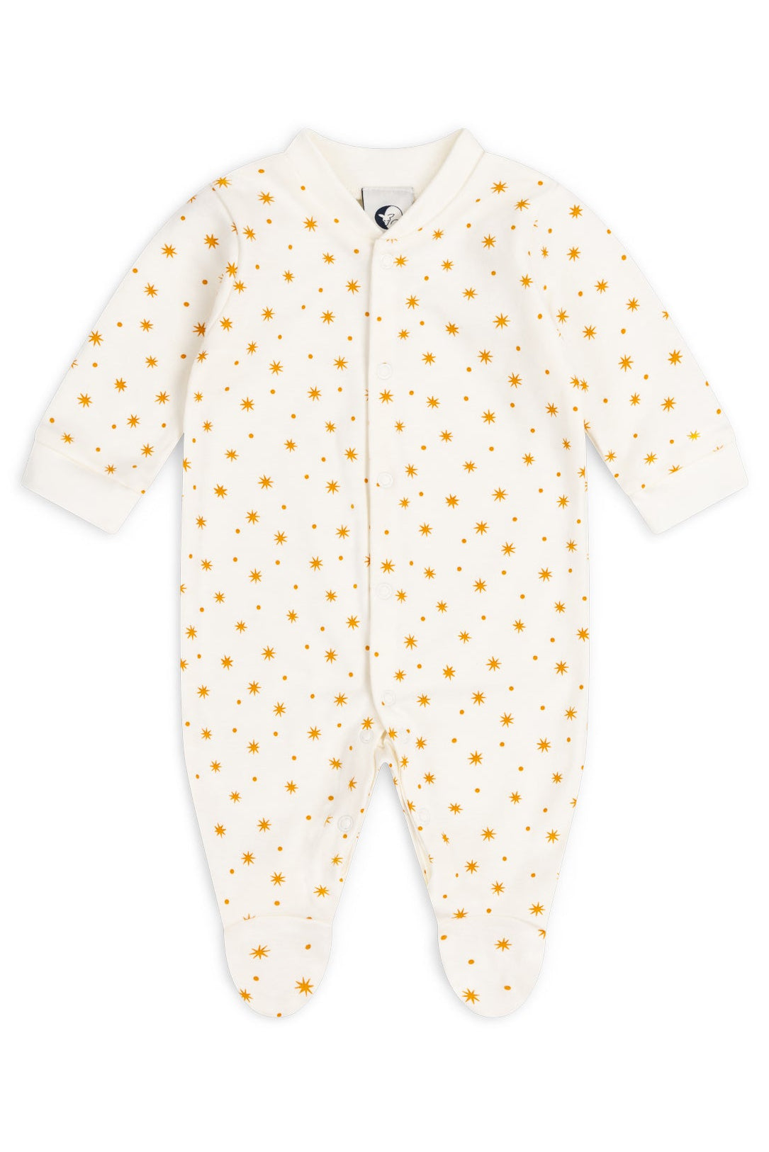 BABY SLEEPSUIT | CARAMEL STAR & DOT