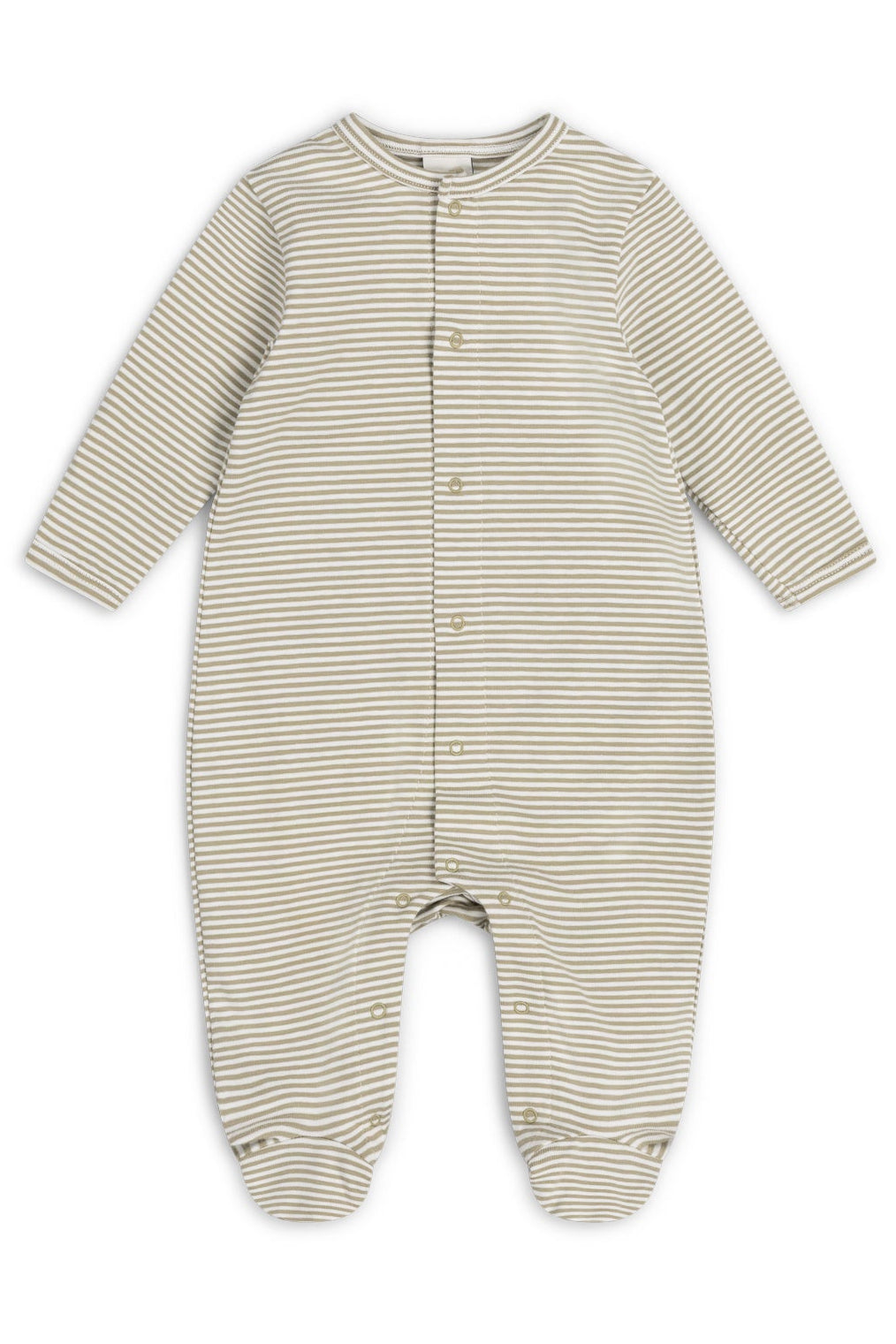 BABY SLEEPSUIT | OLIVE STRIPE