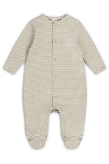 BABY SLEEPSUIT | OLIVE STRIPE