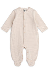 BABY SLEEPSUIT | OAT STRIPE