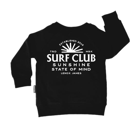 SURF CLUB SWEATSHIRT - BLACK
