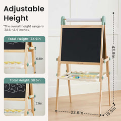 Nature-inspired Play & Art Set — Sage Easel + Forest Play House