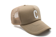Khaki Letter Trucker Hat