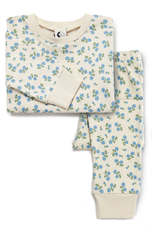 KIDS CLASSIC PYJAMA SET | TEA FLORAL BLUE