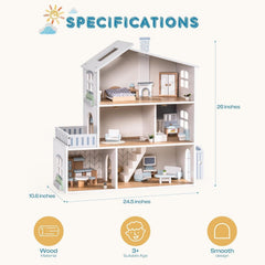 ROBUD Simple Nordic Doll House