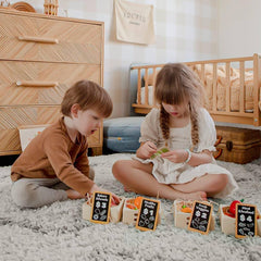 Tiny Land® Wooden Food for Play Kitchen & Wooden Rack
