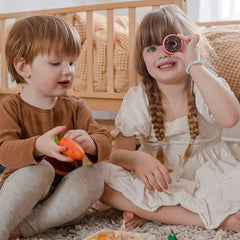 Tiny Land® Wooden Food for Play Kitchen & Wooden Rack