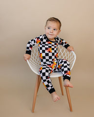 Bamboo Two Piece Set | Checker Blaze