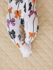 Bamboo Zip Romper | Spooky Bows
