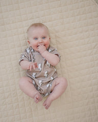 Cotton Romper | Electric Beige