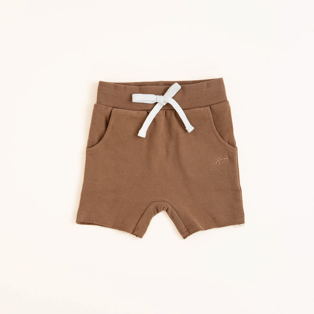 ORGANIC COTTON SHORTS - ALMOND