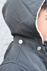 REMOVABLE HOODIE BANXS JACKET - CHARCOAL