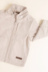 REMOVABLE HOODIE BANXS JACKET - BEIGE