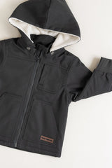 REMOVABLE HOODIE BANXS JACKET - CHARCOAL
