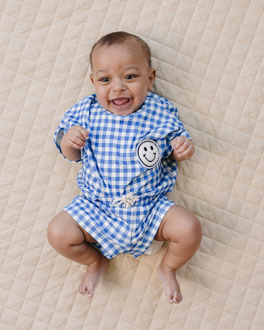 Shorts Set | Blue Gingham