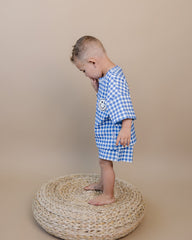 Shorts Set | Blue Gingham