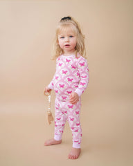 Bamboo Two Piece Set | Pink Butterfly
